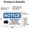 Signmission No Deliveries To This Entrance Sign, Vinyl Decal, 10in W x 7in L, 2PK OS-2PACK-NS-D-710-L-14476 - alternate 3